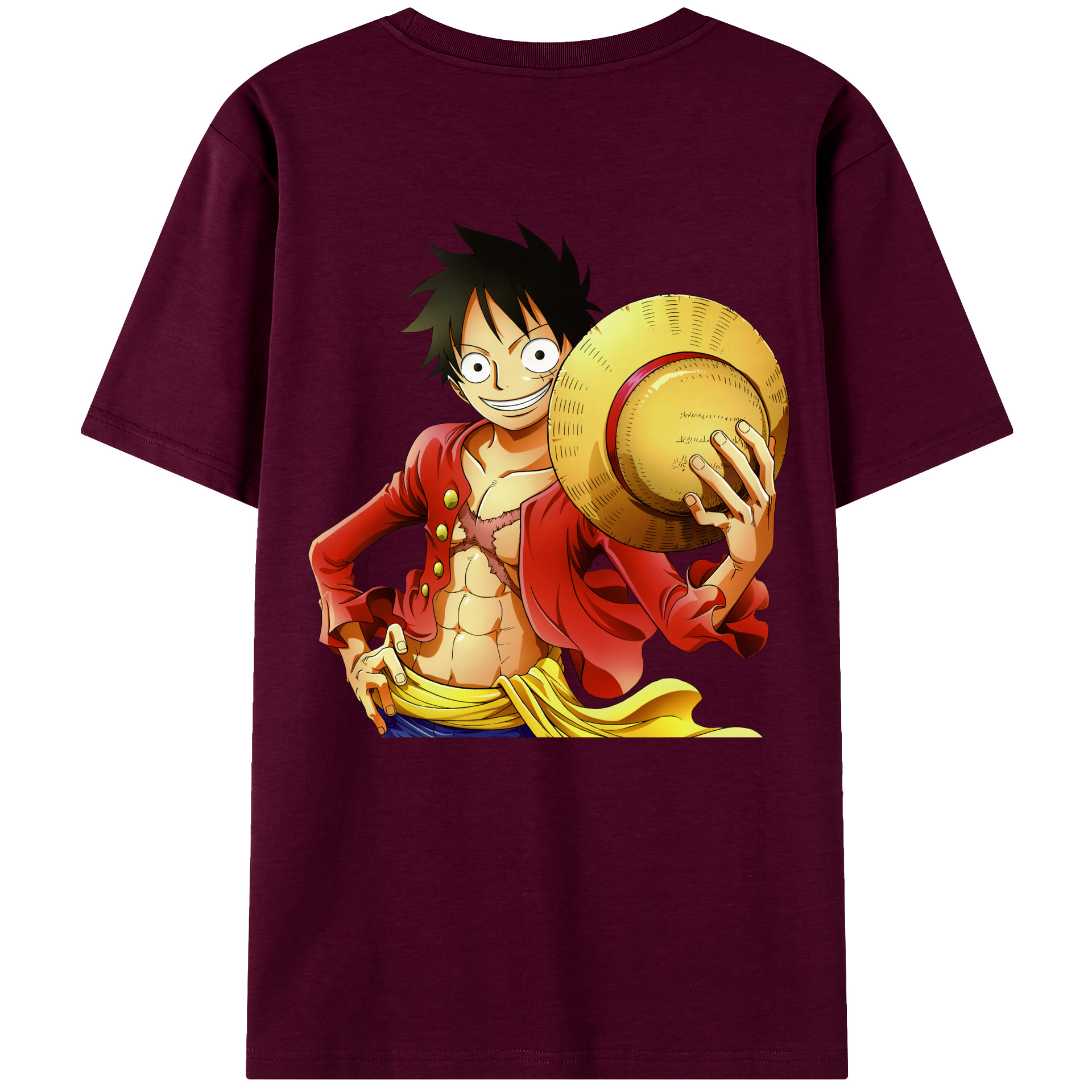 ワンピース モンキー・D・ルフィ ONE PIECE Monkey D. Luffy レディース半袖Tシャツ(バックプリント)